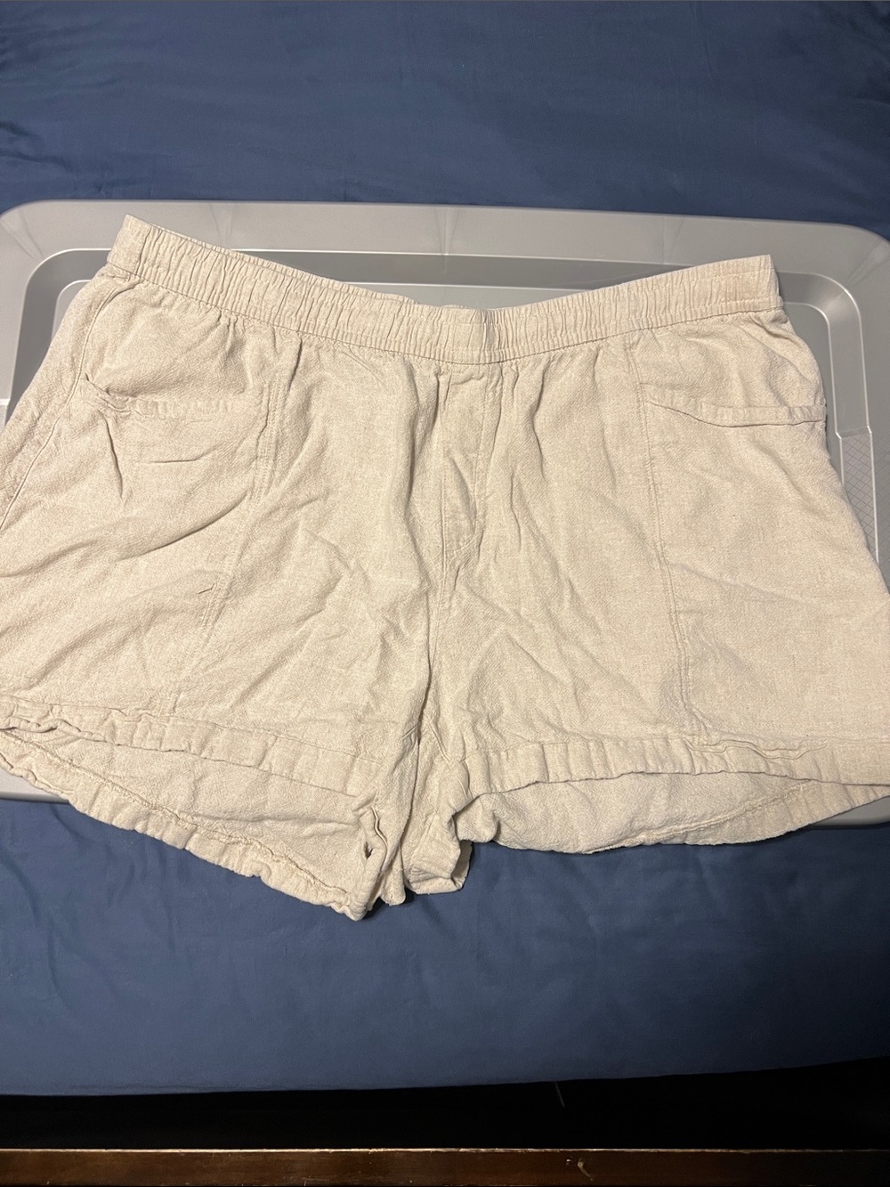 Old Navy Women's Light Beige High-Waist Casual Shorts